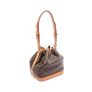 Louis Vuitton Brown Monogram Shoulder Bag Leather Bucket Noe Canvas